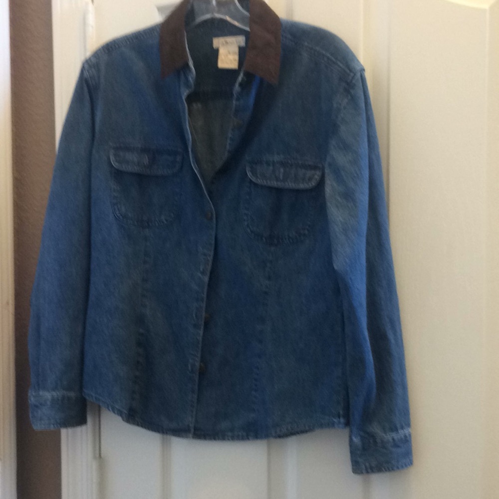 Ladies Talbots denim blouse small